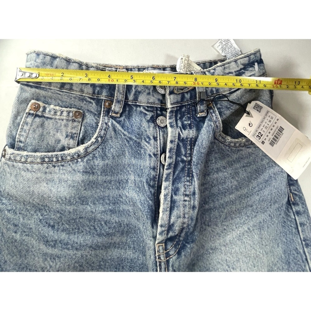 NWT Zara High Rise Z1975 Straight Leg Ankle Rigid Jeans Raw Hem Size 0 EU 32 - Picture 6 of 10